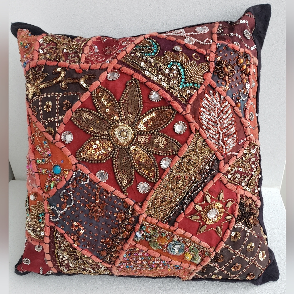 Set of Indian Art Pillow Cover and Insert Pillow